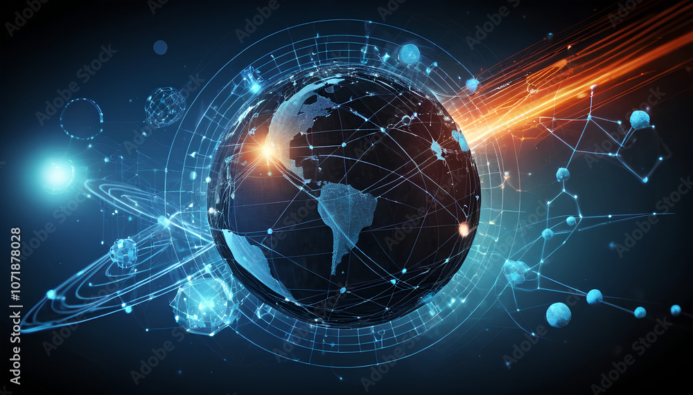 Digital technology and science background Digital technology and science background