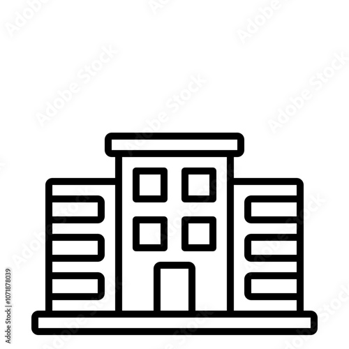 Building icon for web. Outline icon