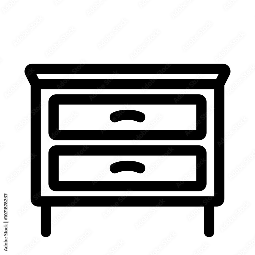 Furniture icon for web. Cabinet outline icon Furniture icon for web. Cabinet outline icon