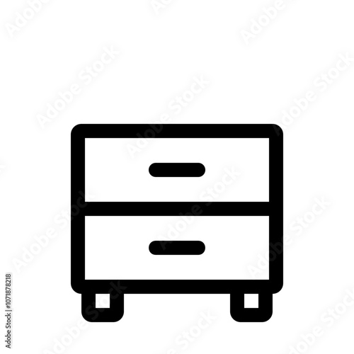 Furniture icon for web. Cabinet outline icon