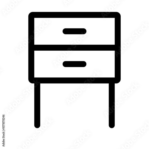 Furniture icon for web. Cabinet outline icon