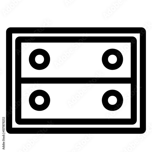 Furniture icon for web. Cabinet outline icon