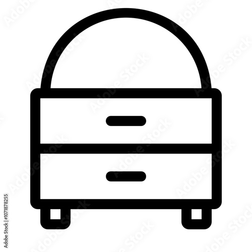 Furniture icon for web. Cabinet outline icon