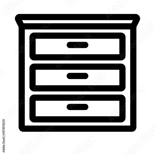 Furniture icon for web. Cabinet outline icon