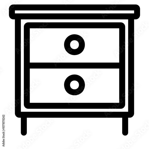 Furniture icon for web. Cabinet outline icon