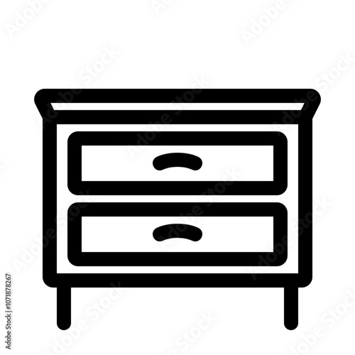 Furniture icon for web. Cabinet outline icon