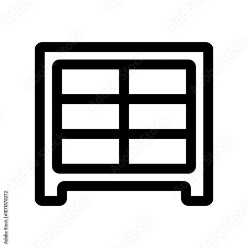 Furniture icon for web. Cabinet outline icon