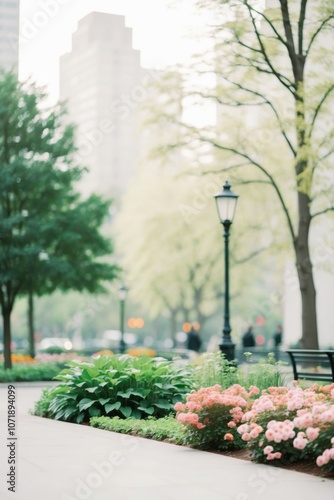 city park blurred background for your project.