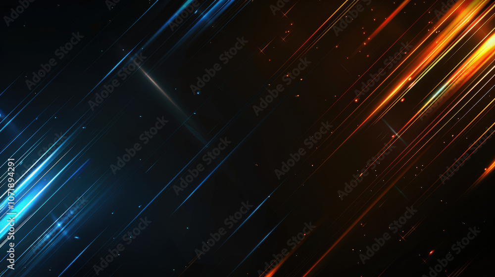 Obraz premium abstract background with light blue orange and black