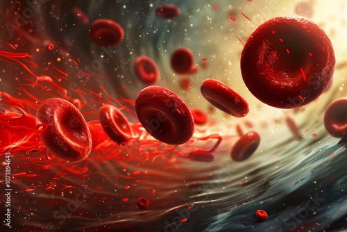 Dynamic background of flowing blood cells in a medical context for health and biology insights