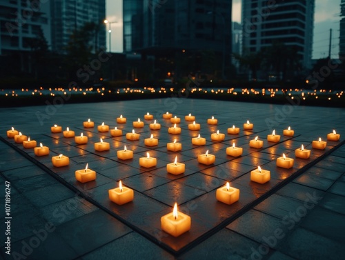 Illuminating Giant Diya Installation in City Square photo