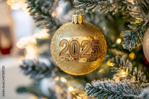 Gold Christmas Ornament wit...