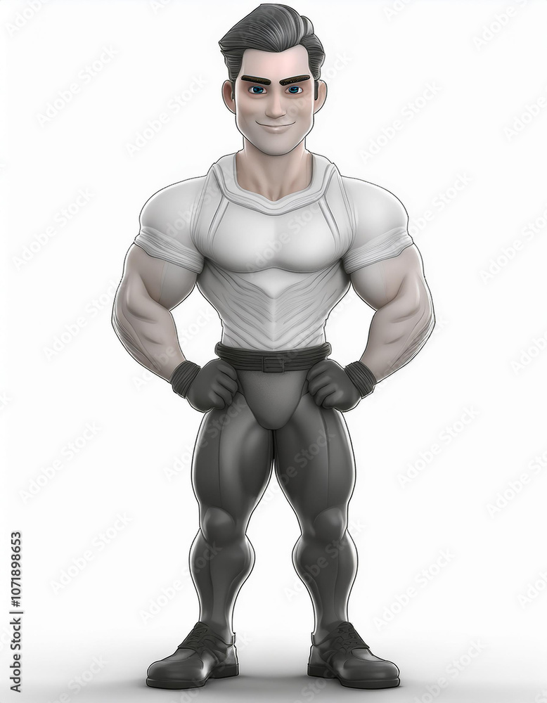 This powerful character illustration is ideal for fitness, sports, and superhero themes. Use this strongman image to add a touch of power This powerful character illustration is ideal for fitness, sports, and superhero themes. Use this strongman image to add a touch of power