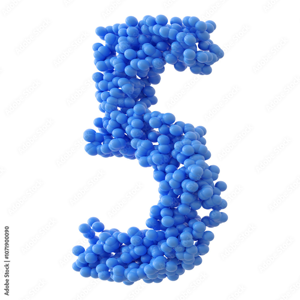 Balloon Number 5 Blue Illustration Balloon Number 5 Blue Illustration
