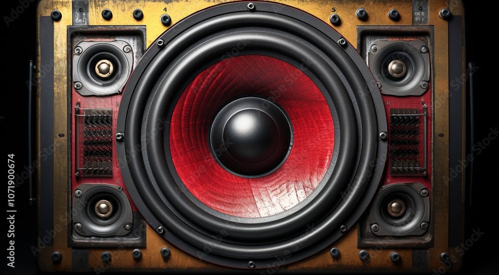 Fototapeta premium power sound system on abstract background