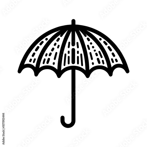 Simple Vector Icon of a umbrella – Logo Design Illustration