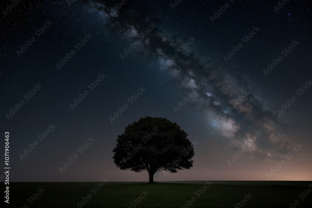 Obraz premium tree at night