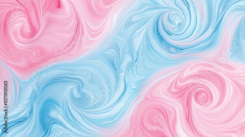 A vibrant swirl of soft pink and blue hues creates a dreamy, abstract pattern.