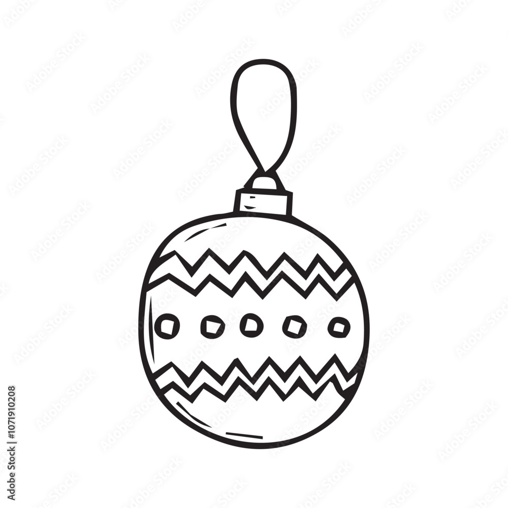 Fototapeta premium New Year's toys. Christmas toys for Christmas trees. decorations for the holiday. vector. Christmas tree toy. Snowman made of snow. fir. a wreath on the door. Christmas. 