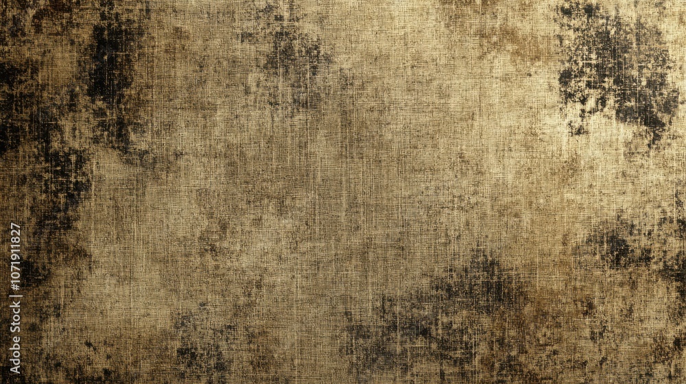 Obraz premium A textured, aged surface featuring a distressed golden hue with a woven pattern, creating a vintage feel.