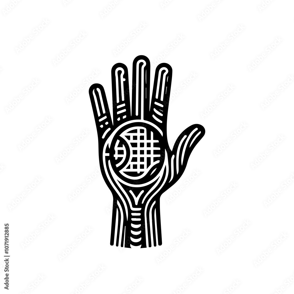 Obraz premium Simple Vector Icon of a Tennis High Five – Logo Design Illustration