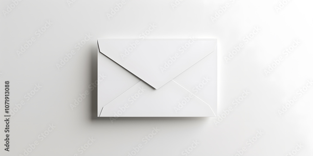 Clean and minimalist mockup of blank postcard with subtle shadow on white background Clean and minimalist mockup of blank postcard with subtle shadow on white background