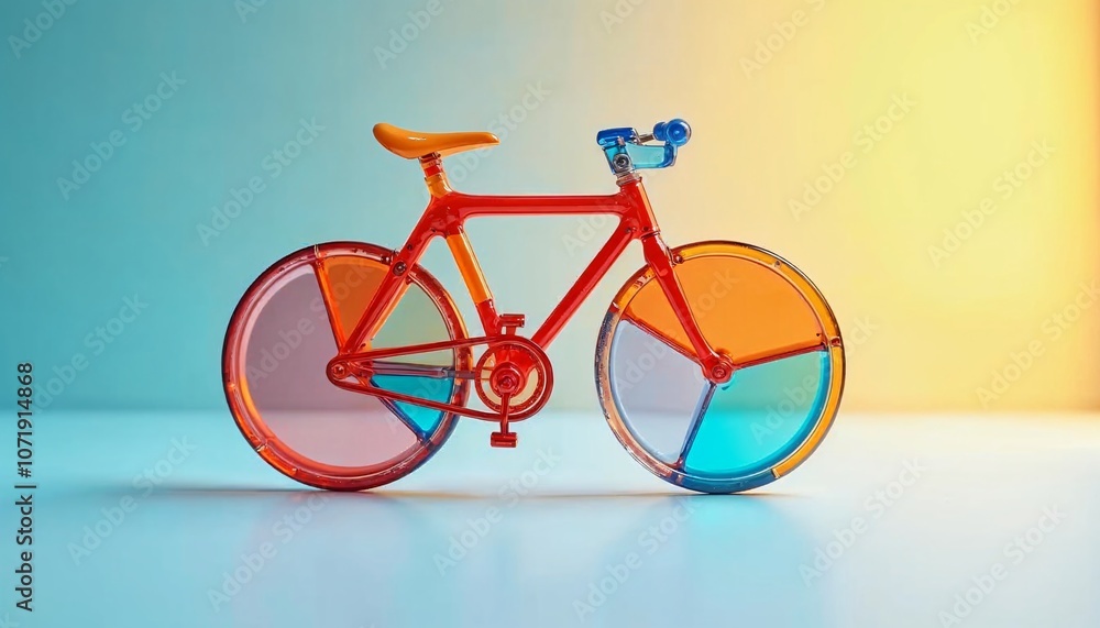 Fototapeta premium Multicolored Glass Materials Transforming Vehicle Aesthetics