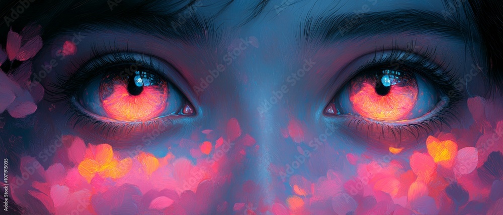 Naklejka premium Vibrant Eye Artwork | Fantasy Illustration