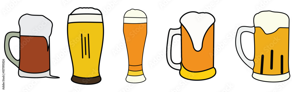 Set of juice glasses in a flat style vector icon. Cool orange juice, Drink and beverage Glass illustration. Set of juice glasses in a flat style vector icon. Cool orange juice, Drink and beverage Glass illustration.