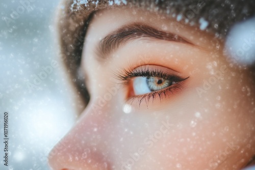 Young Woman Wrapped Up in Winter Layers