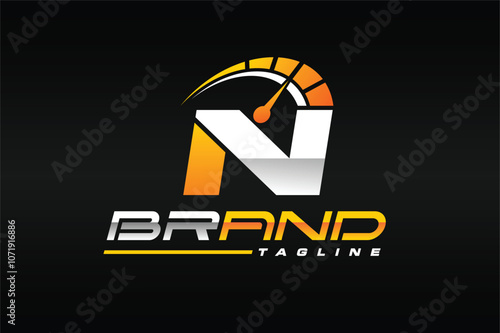 letter N speedometer logo