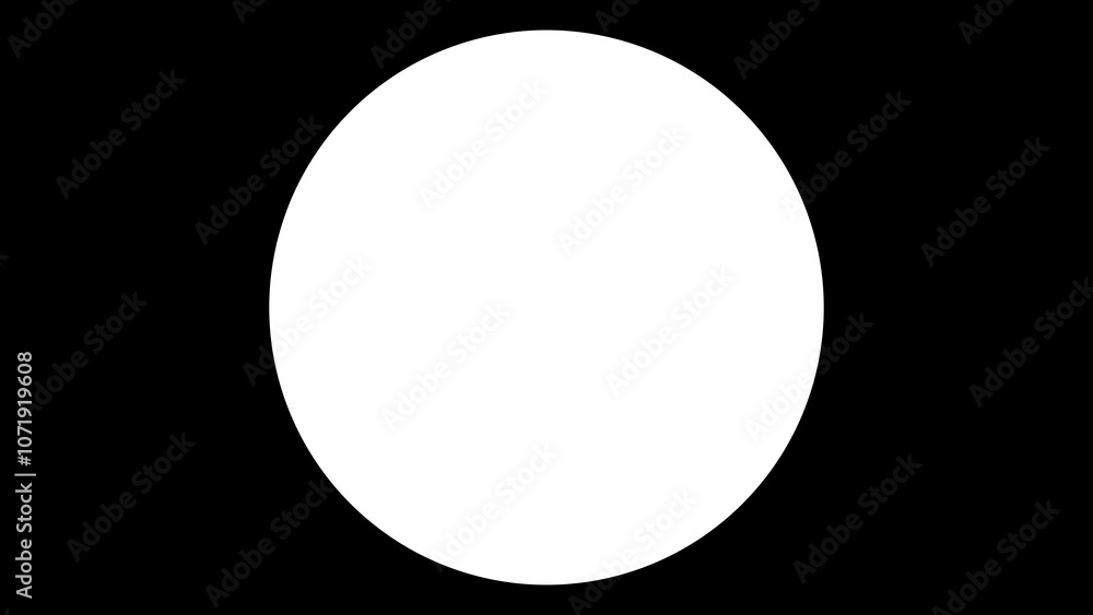 Transparent circle on a black background, black picture frame Transparent circle on a black background, black picture frame
