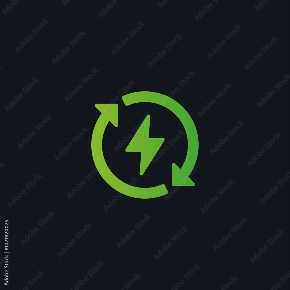 Renewable energy icon flat vector design Renewable energy icon flat vector design