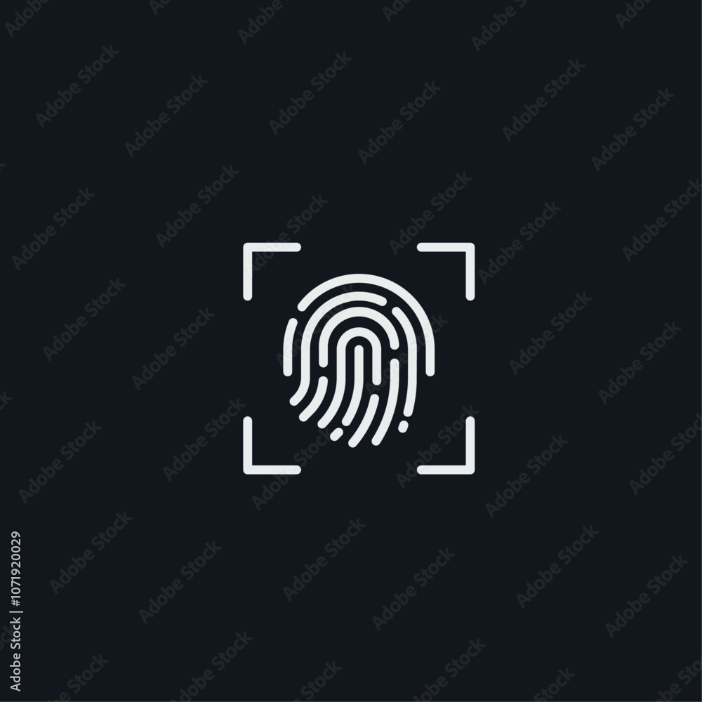 Fingerprint icon flat vector design Fingerprint icon flat vector design