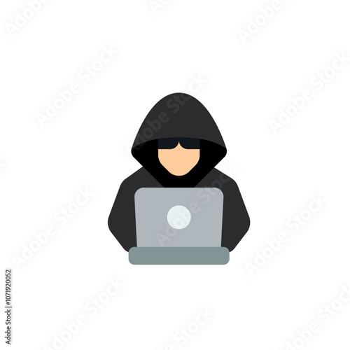 Hacker icon flat vector design