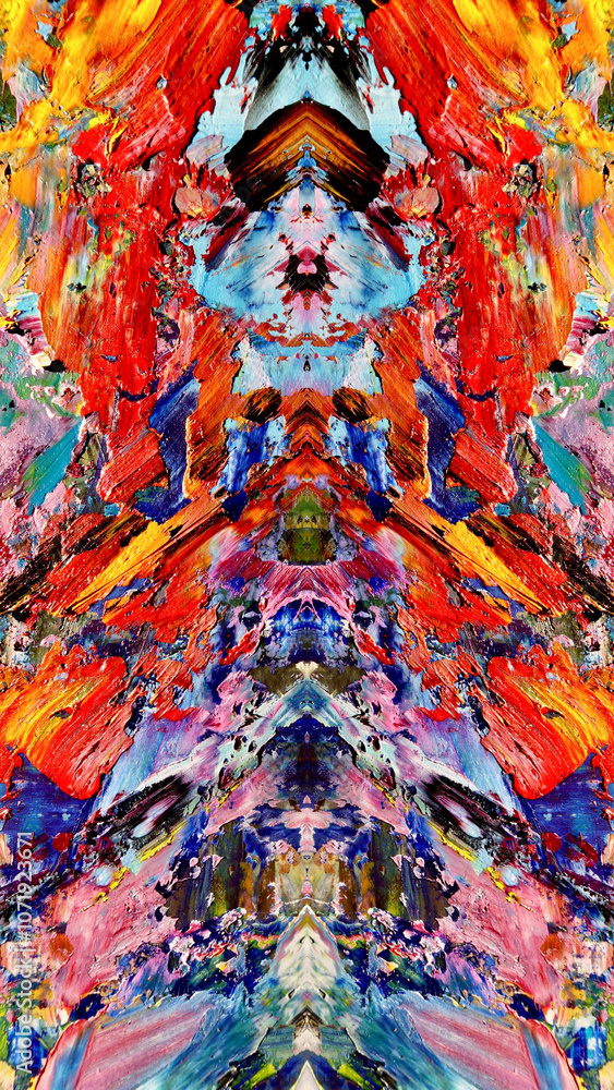Fototapeta premium Abstract art background . Hand painting artwork on canvas .