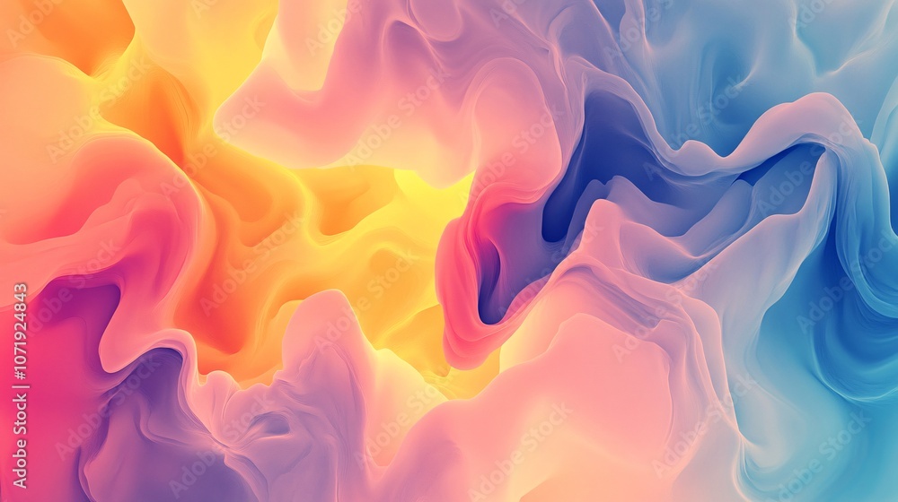 Obraz premium 16.Immersive abstract background featuring a vibrant blend of colors, dynamic shapes, and rich textures, creating a captivating and visually stimulating experience