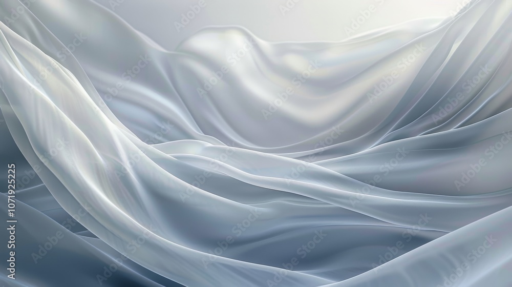 Obraz premium Abstract White Fabric Texture - Smooth, Flowing, and Elegant