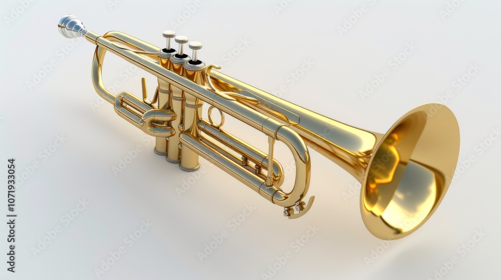 Obraz premium Golden Trumpet: A Symphony of Sound