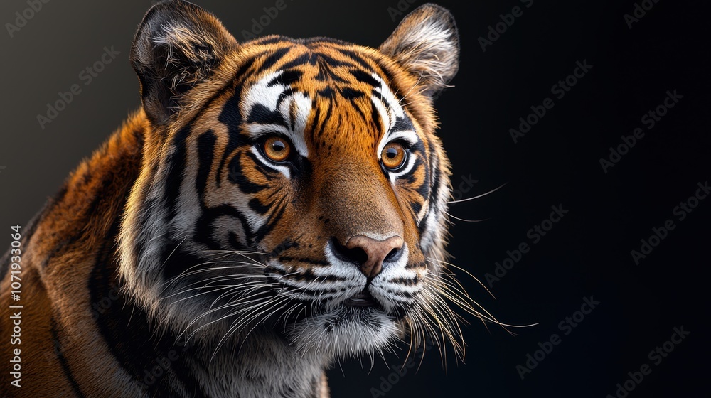 Fototapeta premium Majestic Tiger in Realistic Portrait