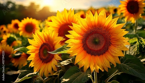 sunflower closeup summer sunny day