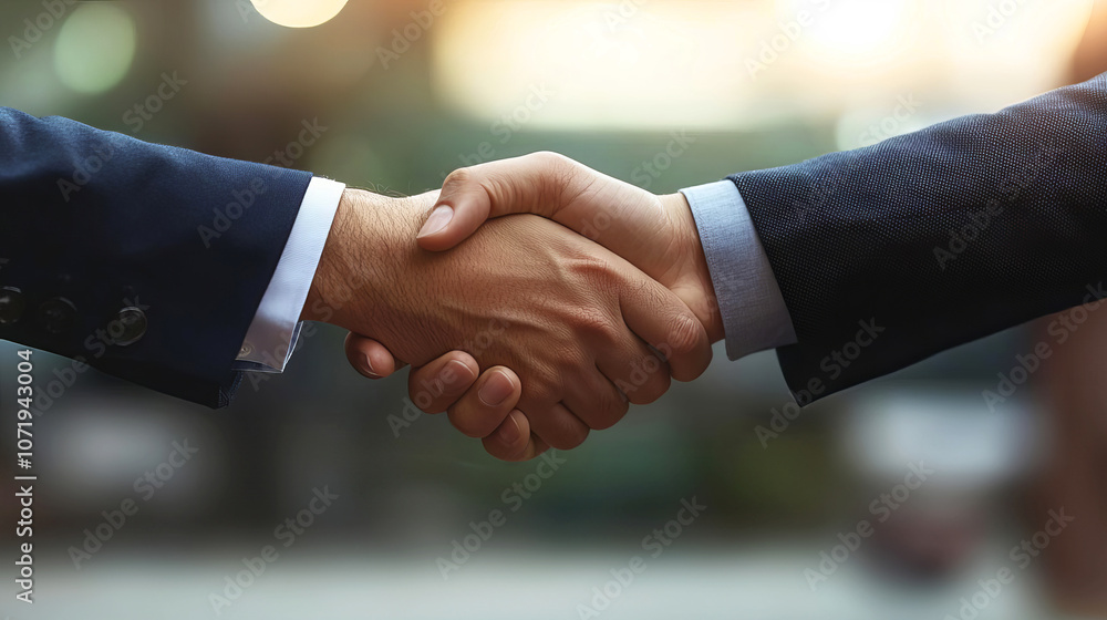 Two hands shaking in a business meeting The concept of loan business, Innovation, and future Two hands shaking in a business meeting The concept of loan business, Innovation, and future