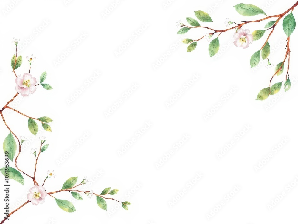 A wedding invitation card set template design featuring watercolor greenery leaf and branch elements, elegant, nature, branch A wedding invitation card set template design featuring watercolor greenery leaf and branch elements, elegant, nature, branch