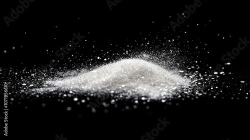Wallpaper Mural White grains on a black background a dust Torontodigital.ca