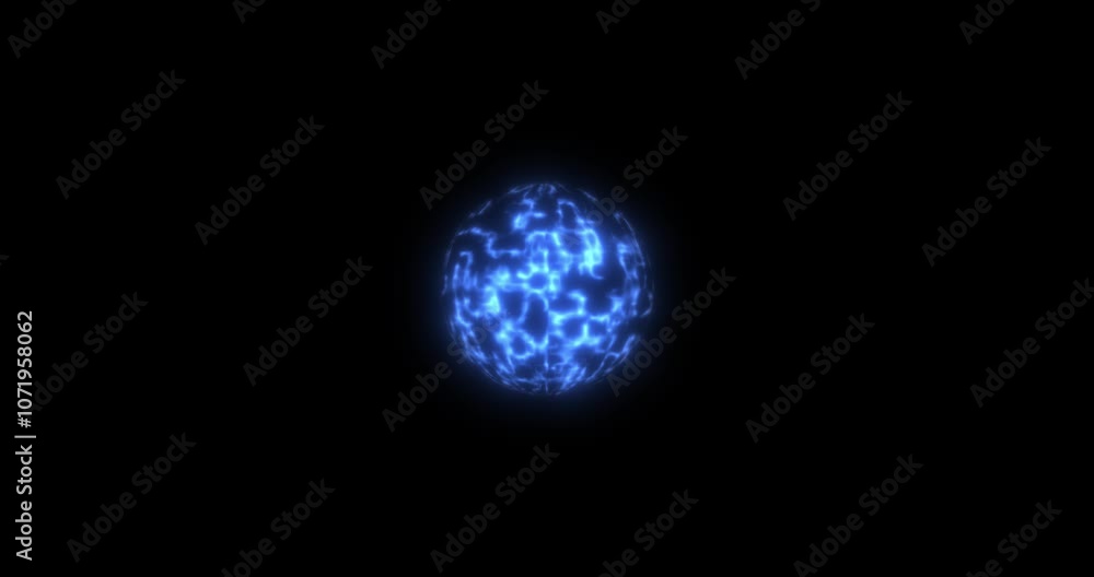 Shining Dark Blue Magic Orb Rotates Seamlessly in 4K Shining Dark Blue Magic Orb Rotates Seamlessly in 4K