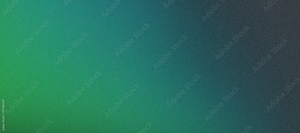 Fototapeta premium Green blue black grainy dark color gradient background abstract noise texture glowing vibrant cover header poster design