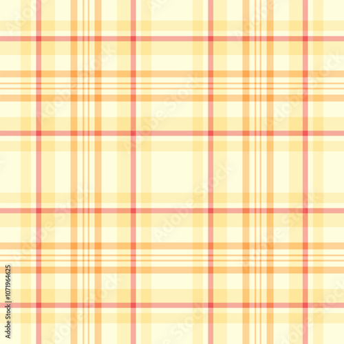 December tartan vector plaid, variation pattern seamless textile. Improvement texture fabric background check in light yellow and light colors.