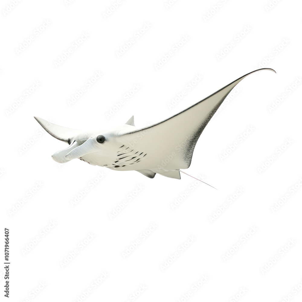 Fototapeta premium Elegant manta ray swimming gracefully in ocean