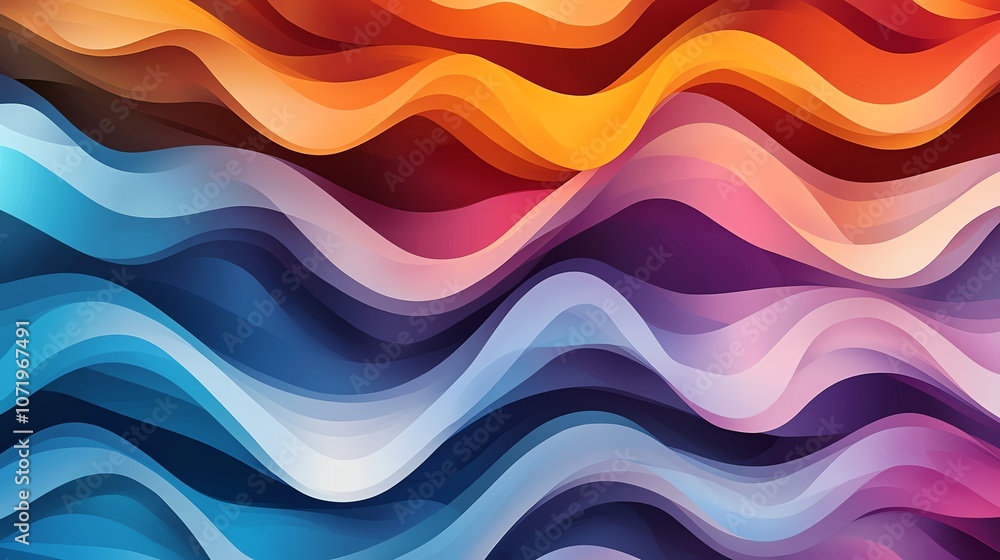Colorful abstract waves create fluid motion Colorful abstract waves create fluid motion