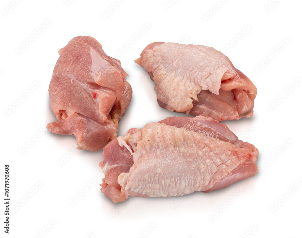 raw chicken meat isolated on white background
